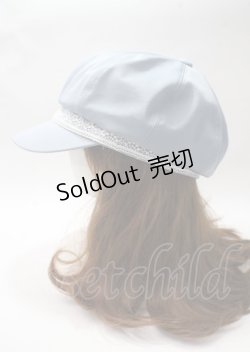 画像2: axes femme / 花コサージュキャスケット  サックス Y-25-07-12-012-AX-AC-SZ-ZY