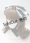 ALICE and the PIRATES / Dolly Ribbonヘッドドレス  黒×白レース Y-25-07-12-014-PA-AC-SZ-ZY