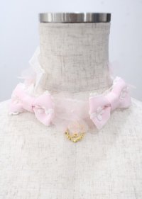 BABY,THE STARS SHINE BRIGHT / はるちゃんの花舞うEternal Garden チョーカー  ピンク Y-25-07-12-003-BA-AC-SZ-ZY