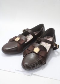 m petit by misako / NINA'Sコラボパンプス LL 中茶 Y-25-07-12-018-LO-SH-SZ-ZY