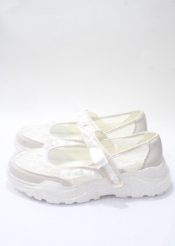 画像2: m petit by misako / スニーカー L 淡白 Y-25-07-12-019-LO-SH-SZ-ZY