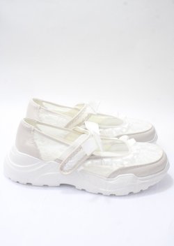 画像4: m petit by misako / スニーカー L 淡白 Y-25-07-12-019-LO-SH-SZ-ZY
