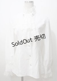 MIHO MATSUDA / ブラウス・エレナ  白 Y-25-07-12-023-GO-BL-SZ-ZY