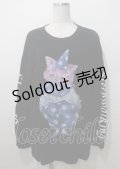 TRAVAS TOKYO / Clown cat L/S tee/クラウンキャットプリン F ブラック Y-25-07-12-024-PU-TO-SZ-ZY
