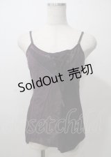 OZZ ANGELO / アシンメトリー編み上げキャミソール  紫 Y-25-07-12-026-OO-TO-SZ-ZY
