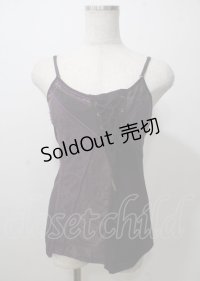 OZZ ANGELO / アシンメトリー編み上げキャミソール  紫 Y-25-07-12-026-OO-TO-SZ-ZY