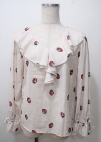 Ank Rouge / イチゴブラウス M オフ Y-25-07-12-028-CA-BL-SZ-ZY