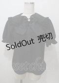 Ank Rouge / リボンボタンブラウス M 黒 Y-25-07-12-034-CA-BL-SZ-ZY