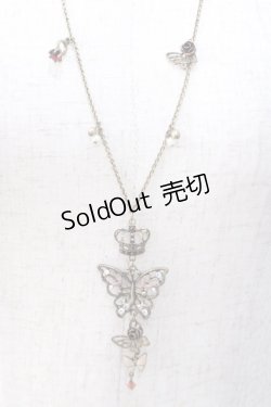 画像1: axes femme / 3連蝶モチーフネックレス  アンティークゴールド Y-25-07-14-004-AX-AC-SZ-ZY