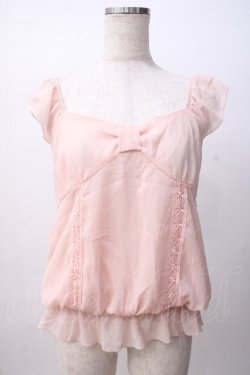 画像1: Penderie / リボンデザインシフォントップス 0 ピンク Y-25-07-14-033-LO-TO-SZ-ZY