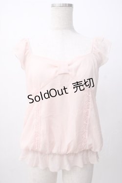 画像1: Penderie / リボンデザインシフォントップス 0 ピンク Y-25-07-14-033-LO-TO-SZ-ZY