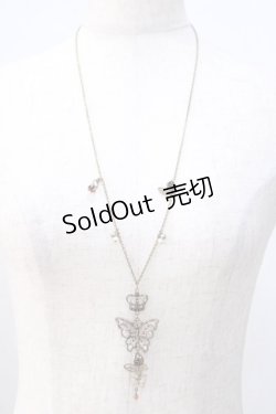 画像2: axes femme / 3連蝶モチーフネックレス  アンティークゴールド Y-25-07-14-004-AX-AC-SZ-ZY