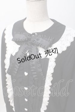 画像4: DearMyLove / コットン刺繍レース丸襟ブラウス L 黒 Y-25-07-14-034-EL-BL-SZ-ZY