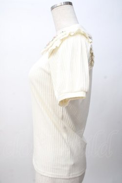 画像2: axes femme POETIQUE / フラワーリボン刺繍襟プルオーバー M 生成り Y-25-07-14-036-AX-TO-SZ-ZY