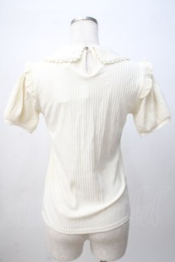 画像3: axes femme POETIQUE / フラワーリボン刺繍襟プルオーバー M 生成り Y-25-07-14-036-AX-TO-SZ-ZY