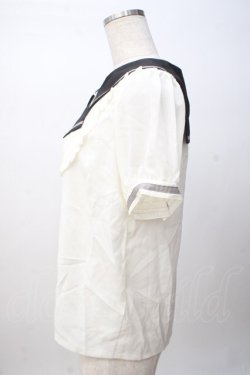 画像2: axes femme POETIQUE / セーラーデザインブラウス M 黒 Y-25-07-14-039-AX-BL-SZ-ZY