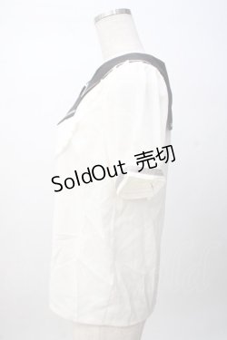 画像2: axes femme POETIQUE / セーラーデザインブラウス M 黒 Y-25-07-14-039-AX-BL-SZ-ZY