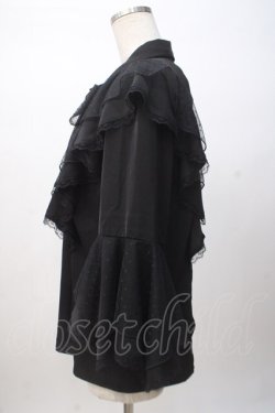 画像2: axes femme / ドットチュールリボン姫袖ブラウス F 黒 Y-25-07-14-040-AX-BL-SZ-ZY