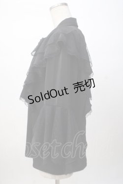 画像2: axes femme / ドットチュールリボン姫袖ブラウス F 黒 Y-25-07-14-040-AX-BL-SZ-ZY