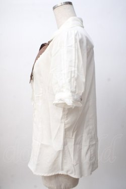 画像2: axes femme / リボン付半袖ブラウス M 生成り Y-25-07-14-041-AX-BL-SZ-ZY