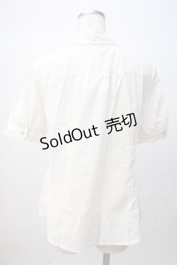 画像3: axes femme / リボン付半袖ブラウス M 生成り Y-25-07-14-041-AX-BL-SZ-ZY