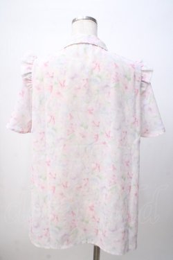 画像3: axes femme / 花柄フリルシアーブラウス F ピンク Y-25-07-14-044-AX-BL-SZ-ZY