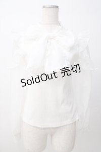 Rojita / ラッフルシアーテレコトップス M 白 Y-25-07-14-045-LO-TO-SZ-ZY