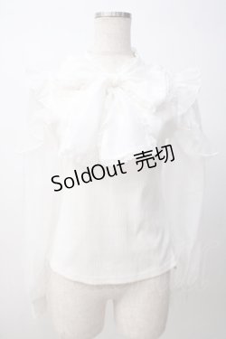 画像1: Rojita / ラッフルシアーテレコトップス M 白 Y-25-07-14-045-LO-TO-SZ-ZY