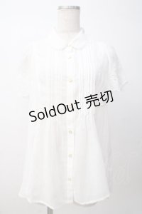 axes femme POETIQUE / スカラップ刺繍ブラウス M 白 Y-25-07-14-046-AX-BL-SZ-ZY