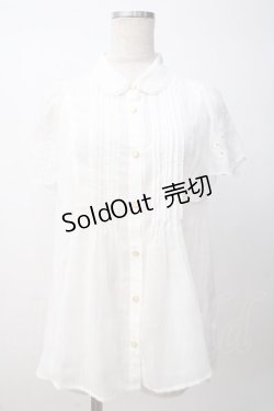 画像1: axes femme POETIQUE / スカラップ刺繍ブラウス M 白 Y-25-07-14-046-AX-BL-SZ-ZY
