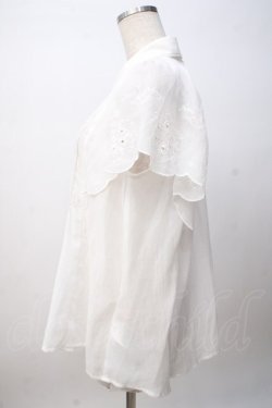 画像2: axes femme POETIQUE / スカラップ刺繍ブラウス M 白 Y-25-07-14-046-AX-BL-SZ-ZY