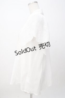 画像2: axes femme POETIQUE / スカラップ刺繍ブラウス M 白 Y-25-07-14-046-AX-BL-SZ-ZY