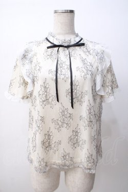 画像1: axes femme / 染め分けレースフリルプルオーバー M 生成り Y-25-07-14-047-AX-TO-SZ-ZY