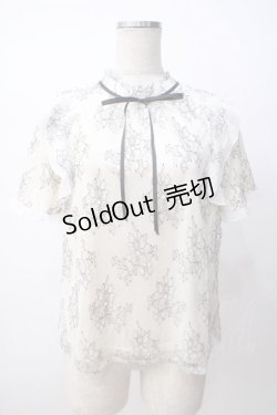 画像1: axes femme / 染め分けレースフリルプルオーバー M 生成り Y-25-07-14-047-AX-TO-SZ-ZY