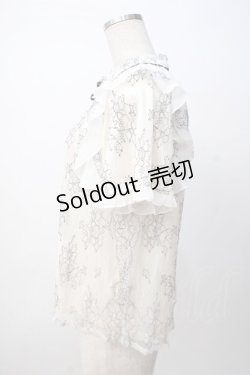 画像2: axes femme / 染め分けレースフリルプルオーバー M 生成り Y-25-07-14-047-AX-TO-SZ-ZY