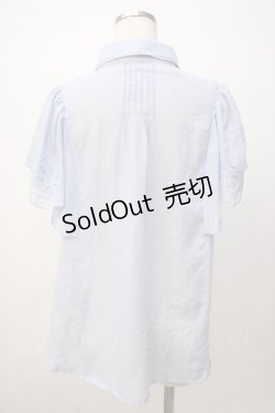 画像3: axes femme POETIQUE / スカラップ刺繍ブラウス M ブルー Y-25-07-14-053-AX-BL-SZ-ZI