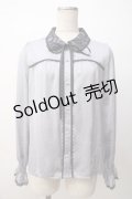 axes femme POETIQUE / 配色レースデザインブラウス M グレイ Y-25-07-14-054-AX-BL-SZ-ZY