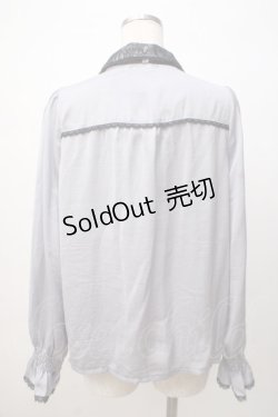 画像3: axes femme POETIQUE / 配色レースデザインブラウス M グレイ Y-25-07-14-054-AX-BL-SZ-ZY