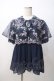 画像1: axes femme / チュール刺繍ロングシャツ M 紺 Y-25-07-14-056-AX-BL-SZ-ZY (1)