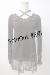 axes femme / はしごレース薔薇ホルターカットソー M 茶 Y-25-07-14-059-AX-TO-SZ-ZI