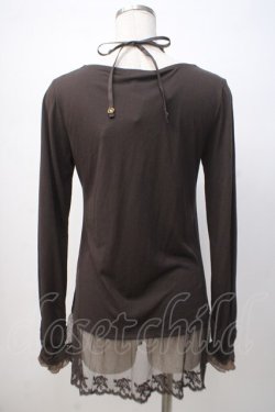 画像3: axes femme / はしごレース薔薇ホルターカットソー M 茶 Y-25-07-14-059-AX-TO-SZ-ZY