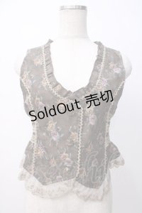 axes femme / ゴブラン柄ベスト M 茶 Y-25-07-14-061-AX-TO-SZ-ZY