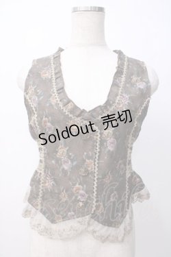 画像1: axes femme / ゴブラン柄ベスト M 茶 Y-25-07-14-061-AX-TO-SZ-ZY