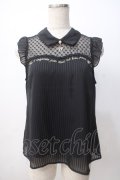 axes femme POETIQUE / ビスチェ切り替ノースリブラウス M 黒 Y-25-07-14-062-AX-BL-SZ-ZY