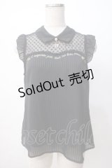 axes femme POETIQUE / ビスチェ切り替ノースリブラウス M 黒 Y-25-07-14-062-AX-BL-SZ-ZY
