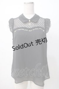 axes femme POETIQUE / ビスチェ切り替ノースリブラウス M 黒 Y-25-07-14-062-AX-BL-SZ-ZY