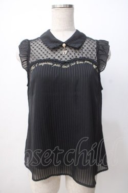 画像1: axes femme POETIQUE / ビスチェ切り替ノースリブラウス M 黒 Y-25-07-14-062-AX-BL-SZ-ZY