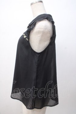画像2: axes femme POETIQUE / ビスチェ切り替ノースリブラウス M 黒 Y-25-07-14-062-AX-BL-SZ-ZY