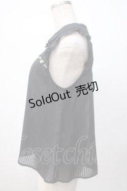 画像2: axes femme POETIQUE / ビスチェ切り替ノースリブラウス M 黒 Y-25-07-14-062-AX-BL-SZ-ZY