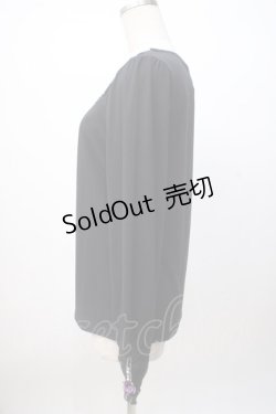 画像2: axes femme / 袖口ガーデンインナープルオーバー M 黒 Y-25-07-14-063-AX-TO-SZ-ZY